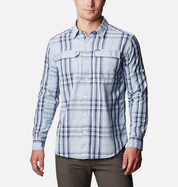 Columbia Silver Ridge II Shirts Blue For Men's NZ98062 New Zealand